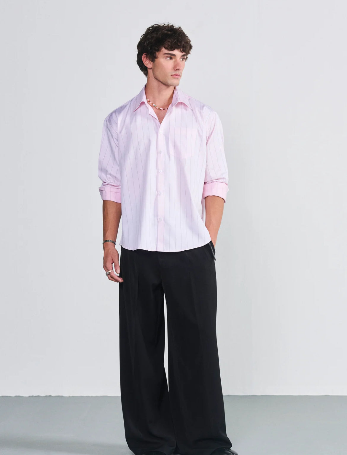 BABY PINK STRIPE SHIRT