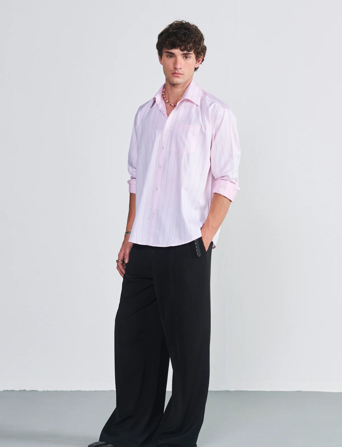 BABY PINK STRIPE SHIRT