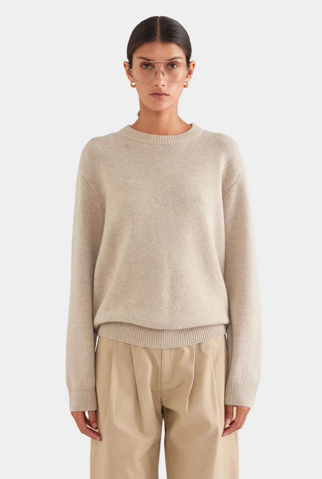 Soft-Touch Oatmeal Sweater