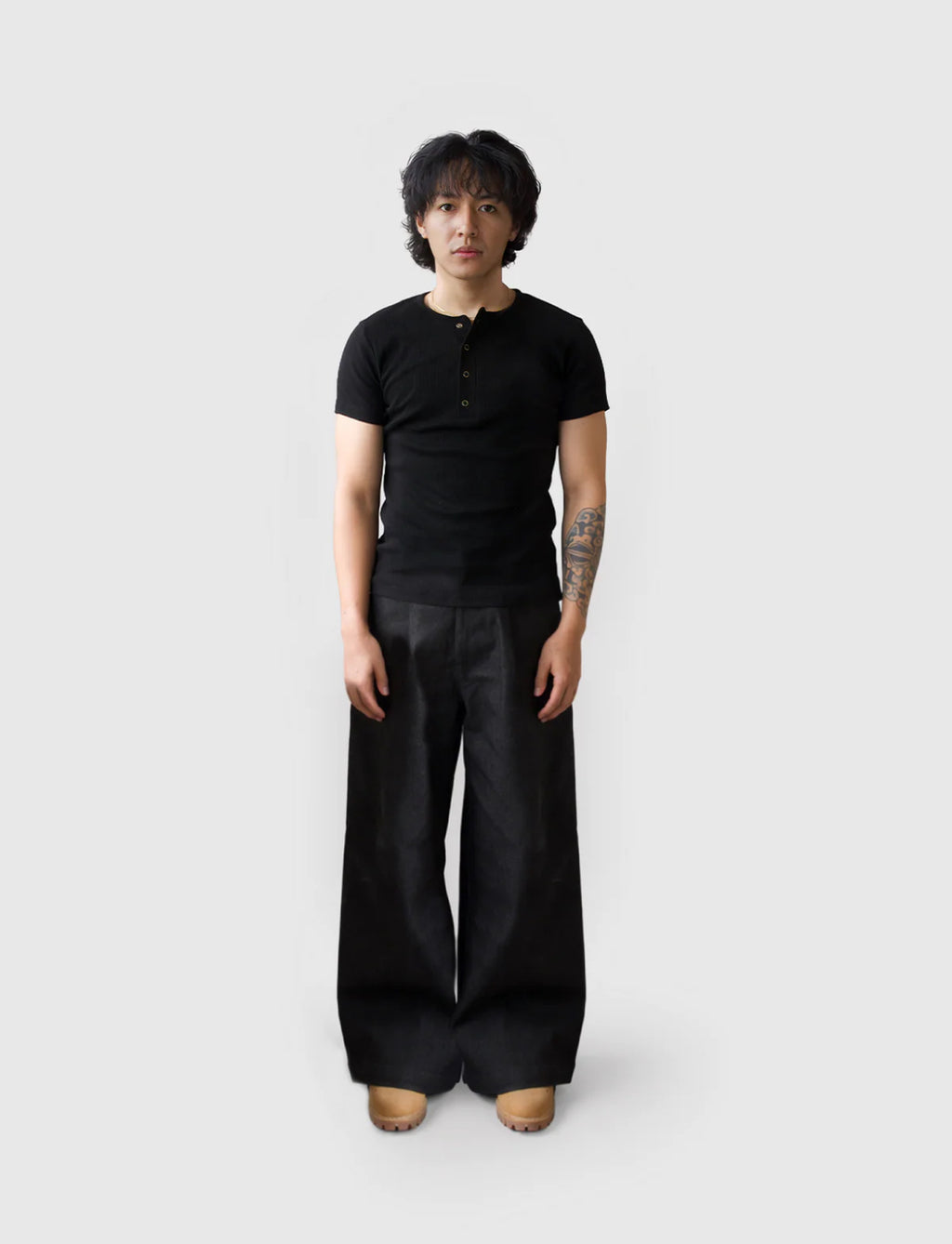 HALF SLEEVES HENLEY T-SHIRT