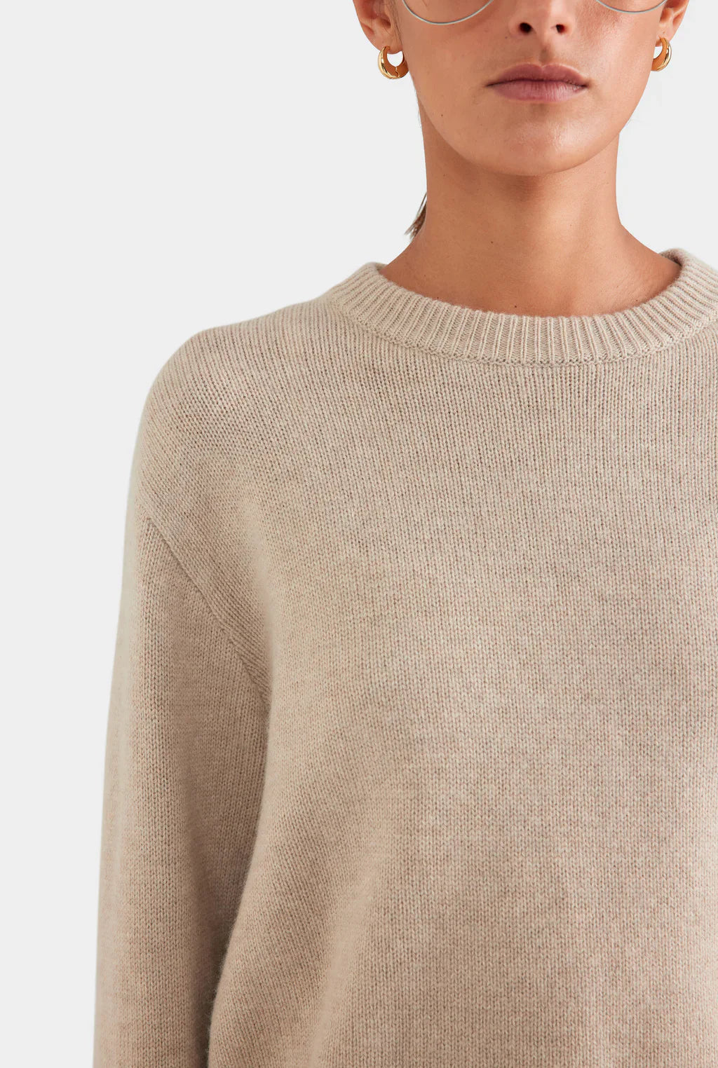 Soft-Touch Oatmeal Sweater