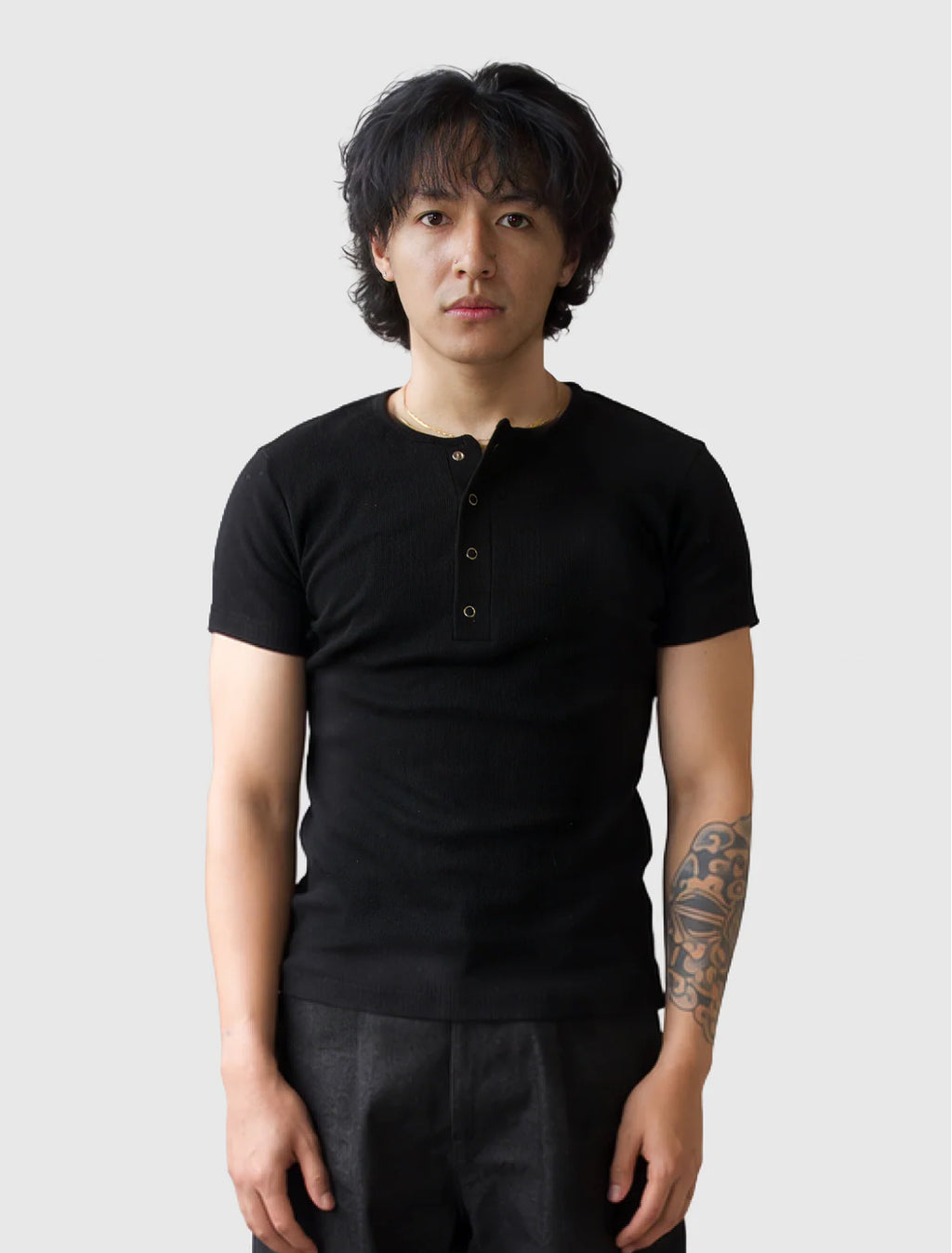 HALF SLEEVES HENLEY T-SHIRT