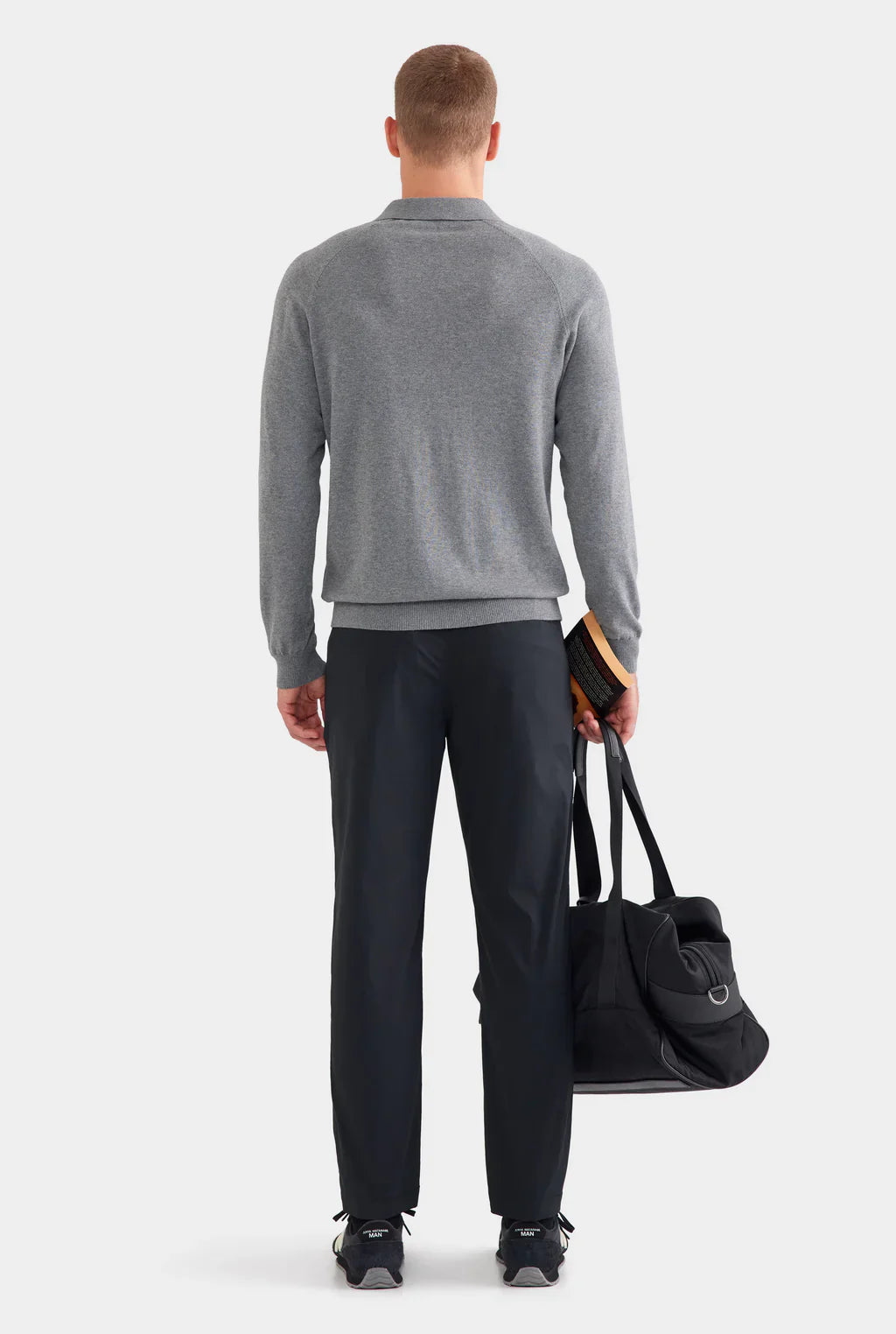 Heather Gray Raglan Polo