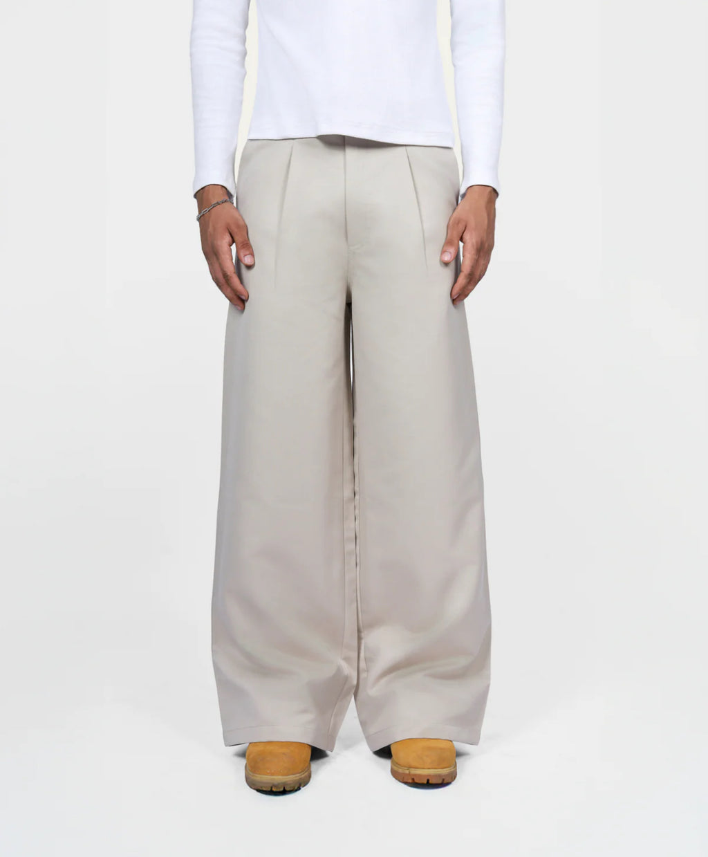 HIGH WAIST BEIGE PANTS