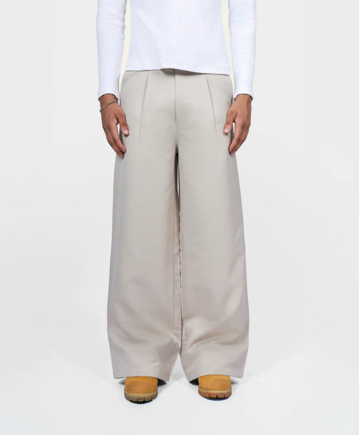 HIGH WAIST BEIGE PANTS
