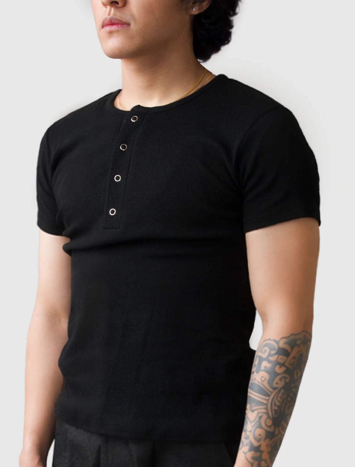 HALF SLEEVES HENLEY T-SHIRT