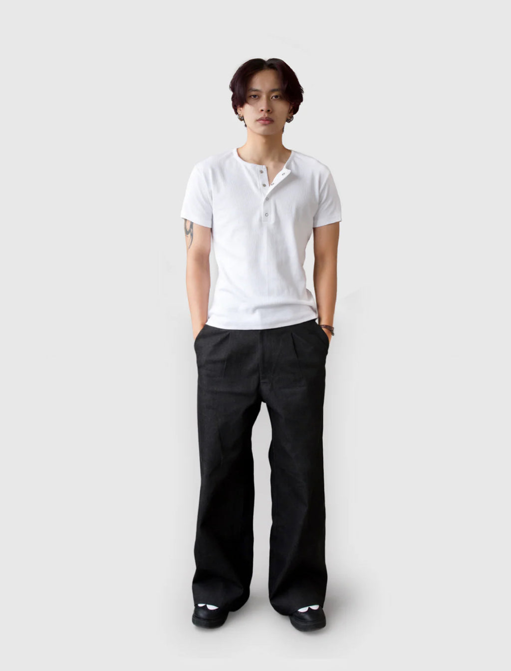 HALF SLEEVES HENLEY T-SHIRT