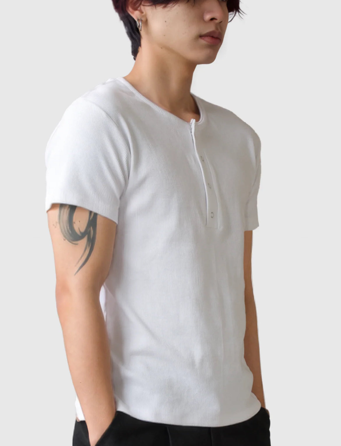 HALF SLEEVES HENLEY T-SHIRT